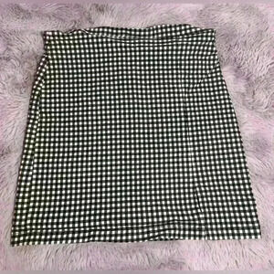Shinestar Large Checkered Pencil Skirt